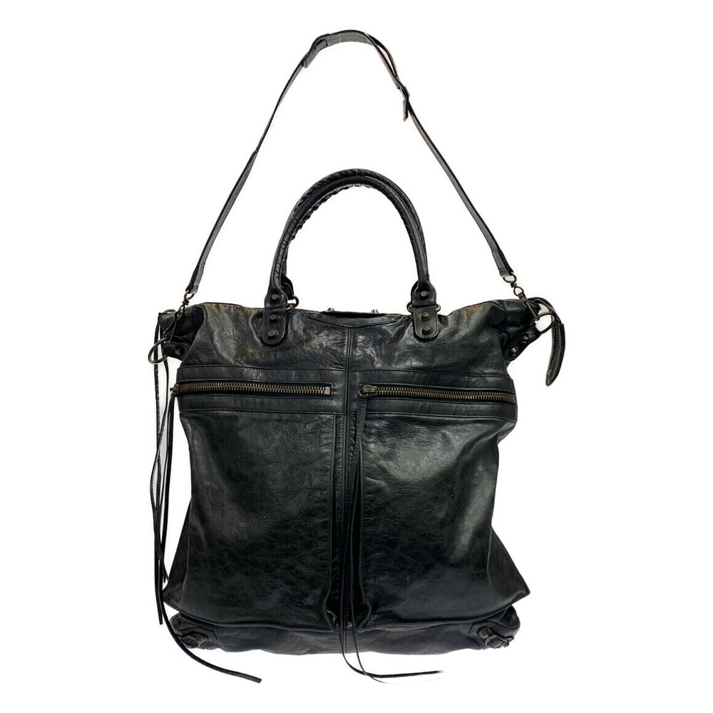 Balenciaga Motocross Classic Square Tote Black